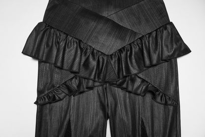 Punk Rave  Bellatrix Goth Leggings Flares - Alt Flared Trousers
