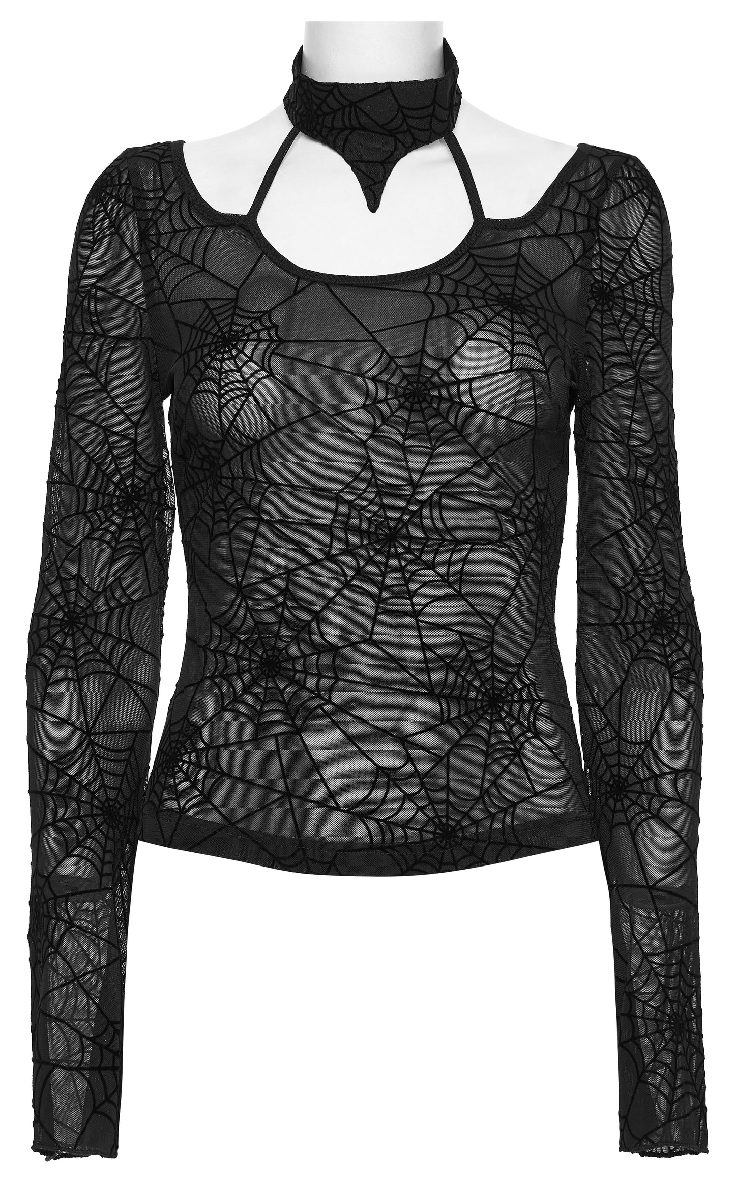 Punk Rave Lilith Gothic Spider Web T-Shirt