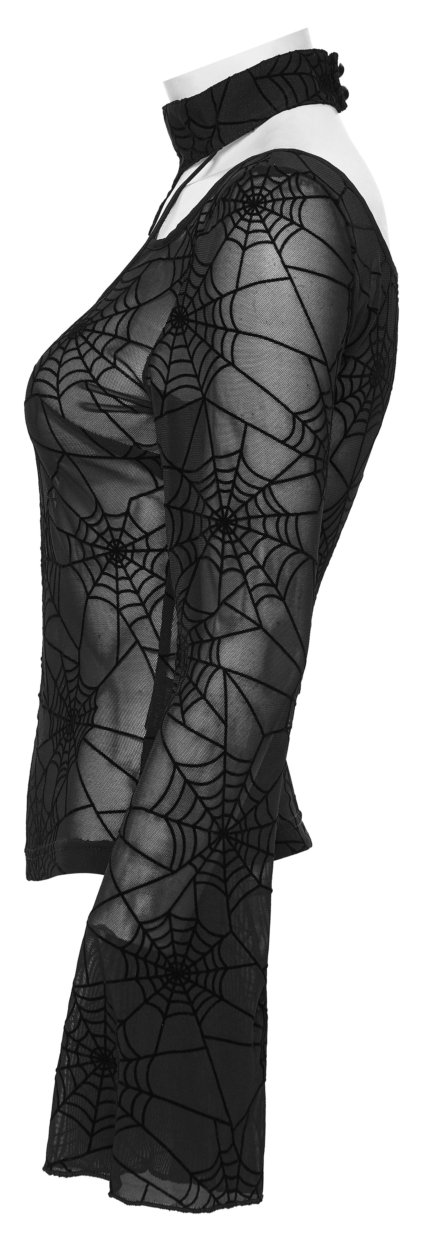 Punk Rave Lilith Gothic Spider Web T-Shirt