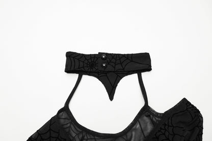 Punk Rave Lilith Gothic Spider Web T-Shirt