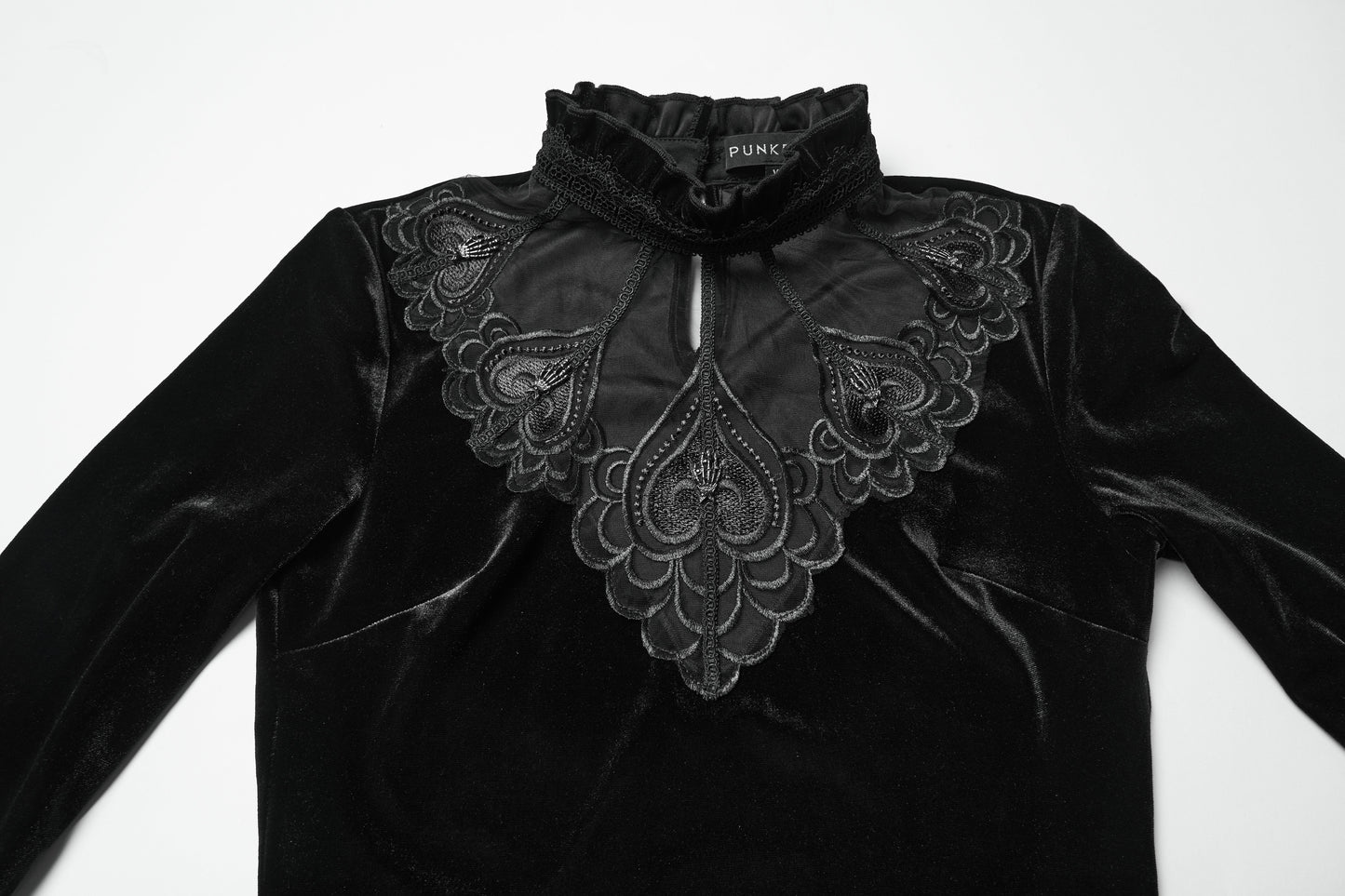 Punk Rave Belladonna Demon’s Hand Velvet T-Shirt in Red