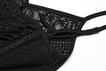 Punk Rave Zerah Fish Scale Mesh and Lace Camisole