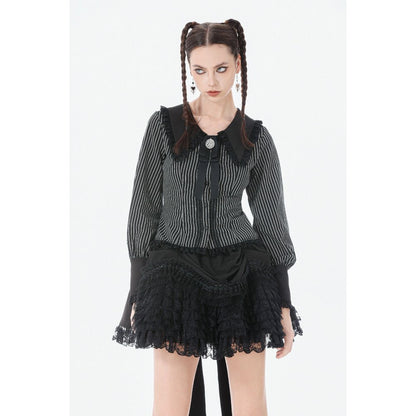 Dark in Love Gothic Peter Pan Collar Lace Shirt