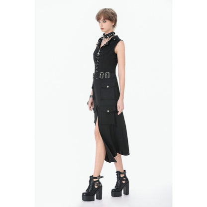 Dark in Love Punk Studded Lace Up Corset Vest