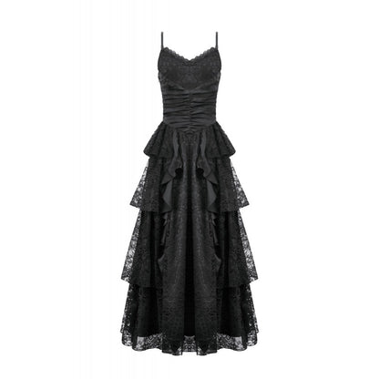 Dark in Love Gothic Satin Lace Dress