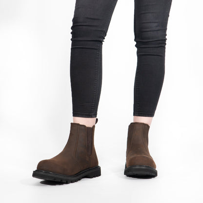 Grafters M539B Unisex Leather Dealer Safety Boots Brown