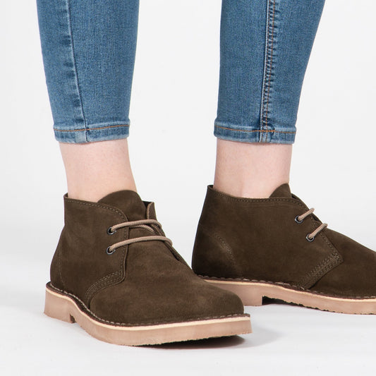 Roamers M400ES Mens Desert Boots Khaki