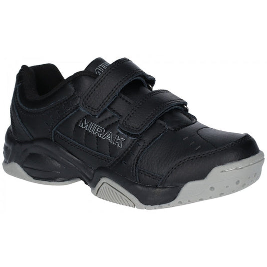 Mirak CONTENDER VELCRO Unisex Leather Trainers Black