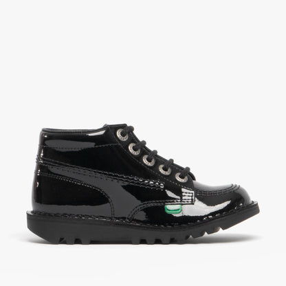 Kickers KICK HI Kids Patent Leather Boots Black