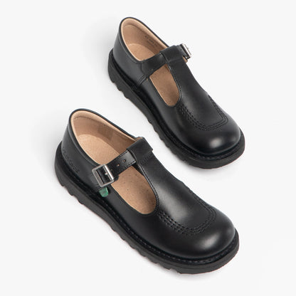 KICK T Girls Leather Shoes Black