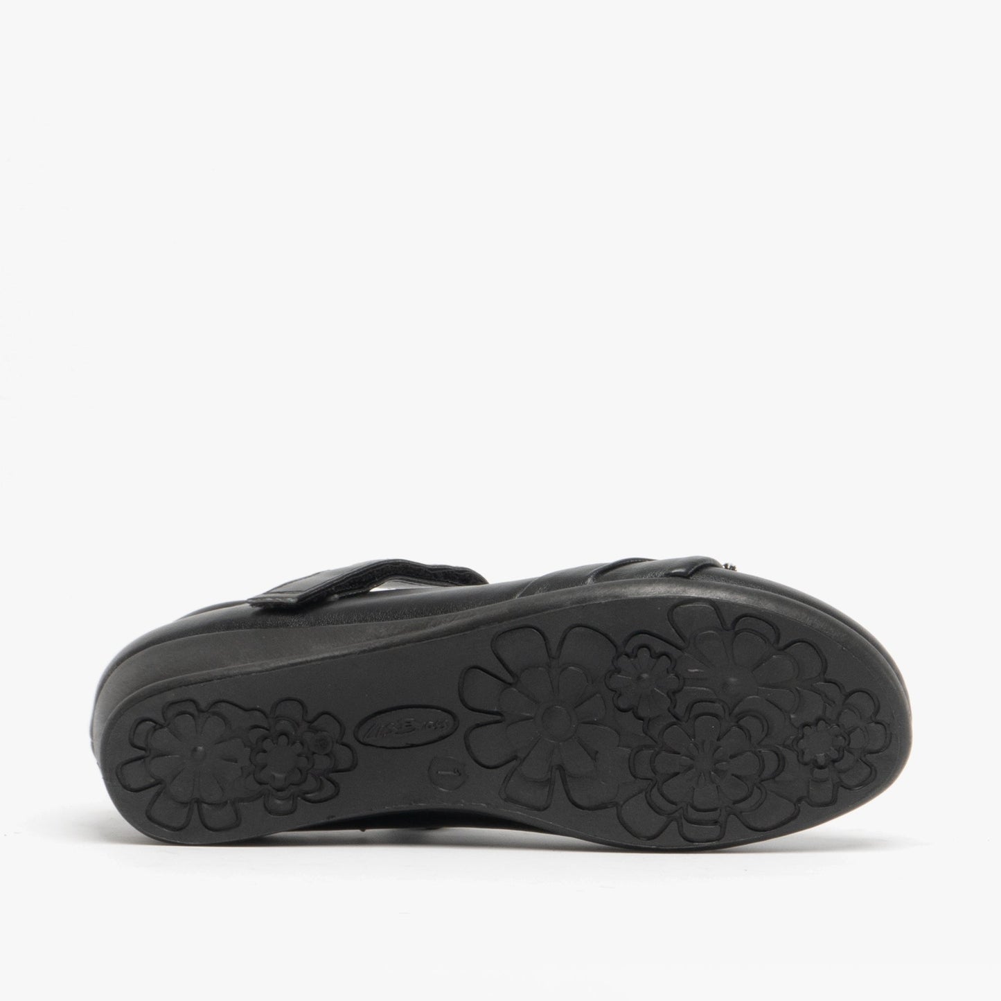 US Brass PAIGE II Girls Touch Fastened Diamante Brooch Bar Shoes Black