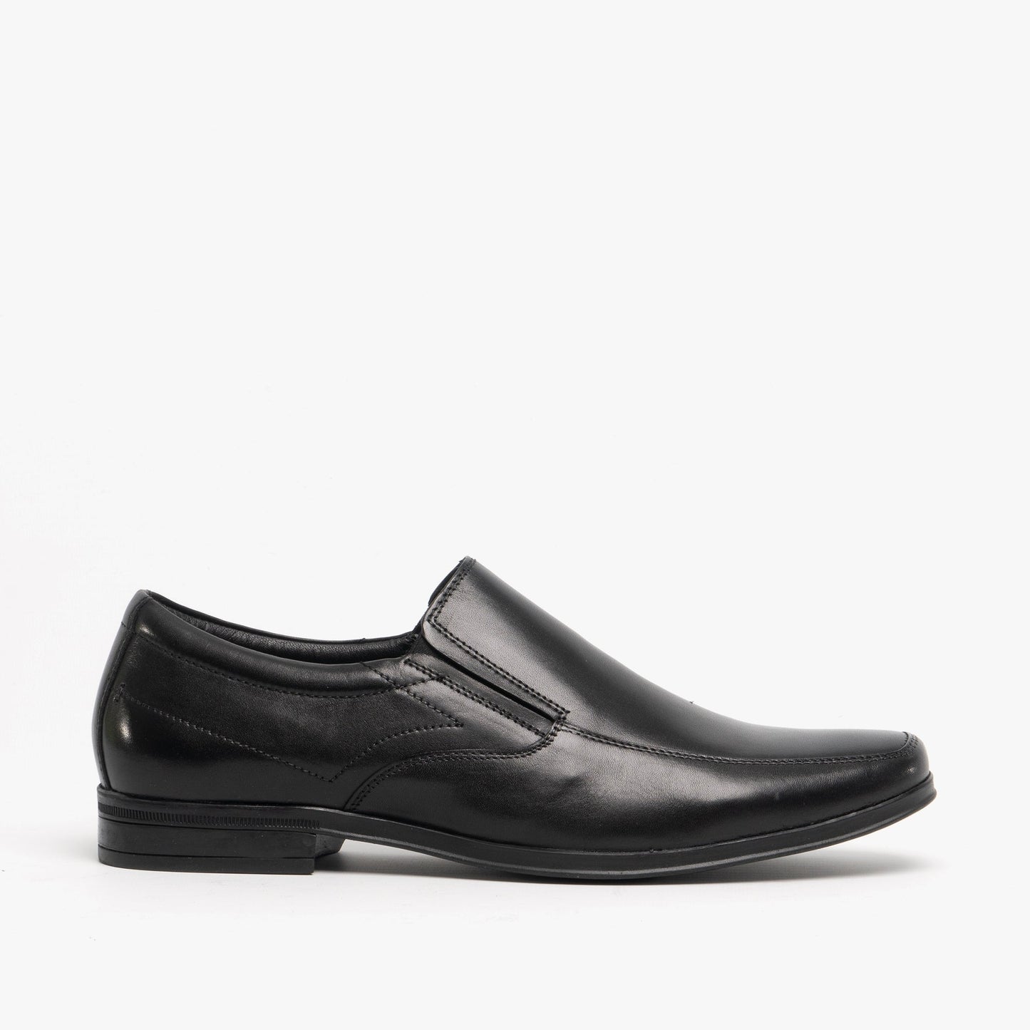 Hush Puppies BILLY Mens Leather Slip On Shoes Black