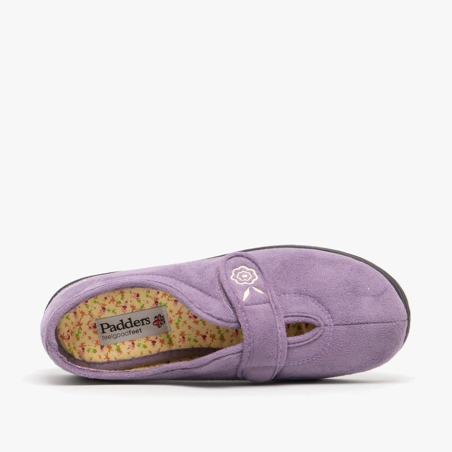 Padders CAMILLA Womens (2E Fit) Touch Fasten Slippers Lavender