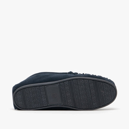 Mokkers BRUCE Mens Moccasin Slippers Navy