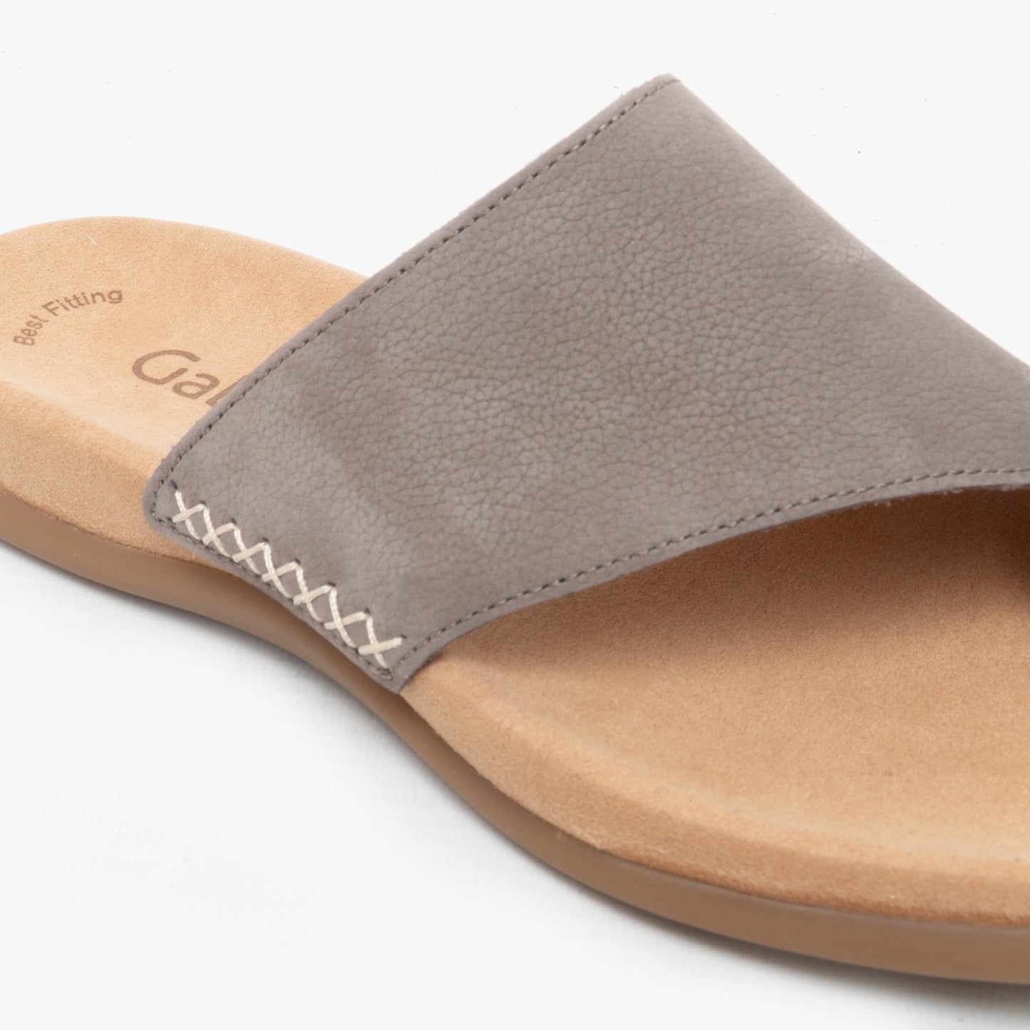 Gabor LANZAROTE Womens Leather Mule Sandals Smoke