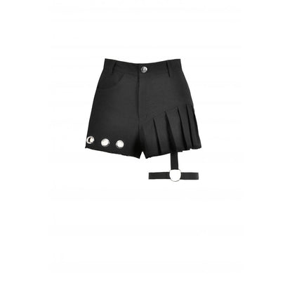 Dark in Love Gwen Pleated Garter Shorts