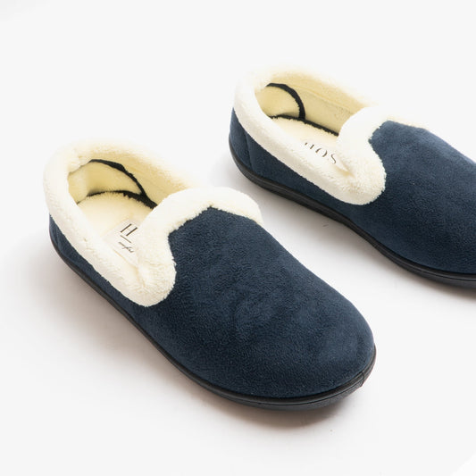 HOS Comfort REYNA Womens Full Slippers Denim Blue