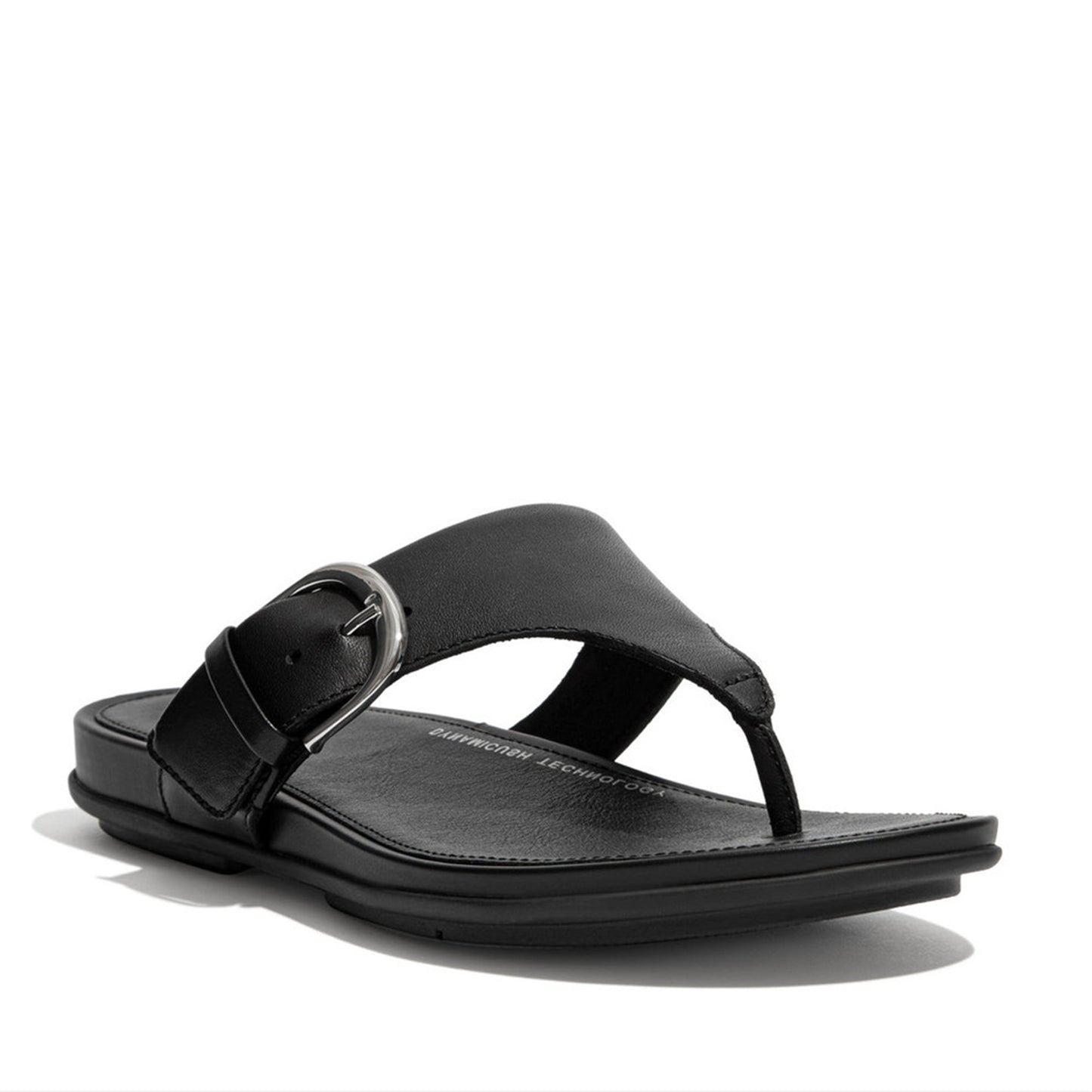 FitFlop GRACIE Womens Leather Toe Post Sandals All Black