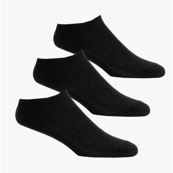 Shuperb 3 Pack Womens Trainer Socks Black: One Size