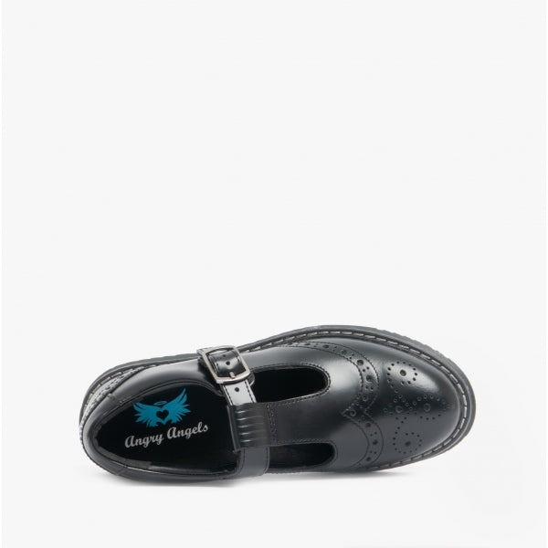 Start-Rite IMAGINE Girls Leather T-Bar School Shoes Black