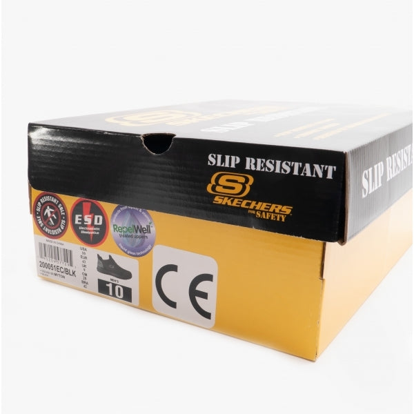 Skechers Work 200051EC SQUAD - MYTON SR Mens Occupational Trainers Black