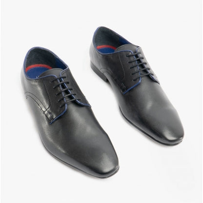 Silver Street London BAKER Mens Leather Plain Toe Pointed Shoes Black