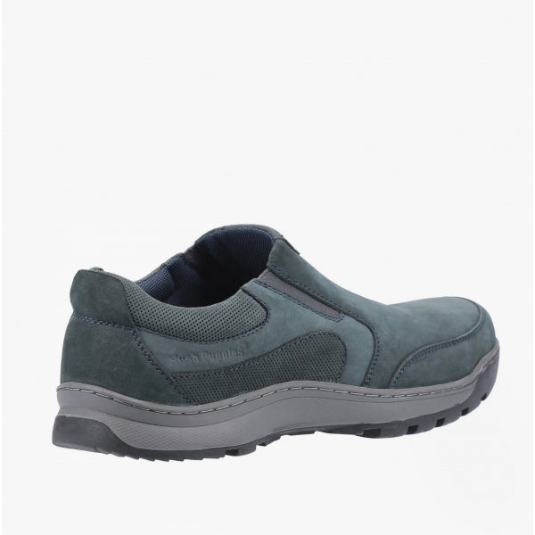 Hush Puppies JASPER Mens Leather Slip On Shoes Navy
