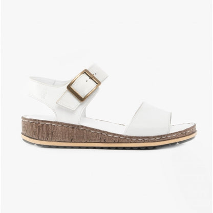 Hush Puppies ELLIE Womens Leather Sandals White