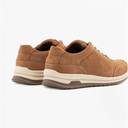 Hush Puppies JOSEPH Mens Leather Lace-Up Shoes Tan