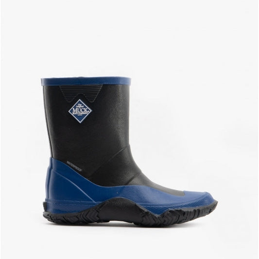 Muck Boots FORAGER KIDS Rubber Wellington Boots Black/Blue