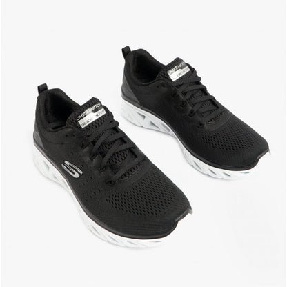 Skechers 149556/BKW GLIDE-STEP SPORT-NEW FACETS Womens Lace-Up Trainers Black/White