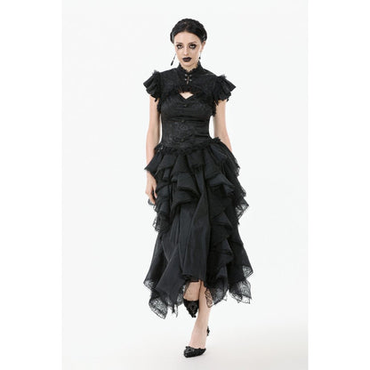 Dark in Love Seraphine Lace Off-Shoulder Goth Bodysuit