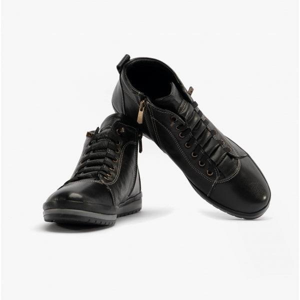 Lotus FRIDA Womens Leather Boots Black Leather