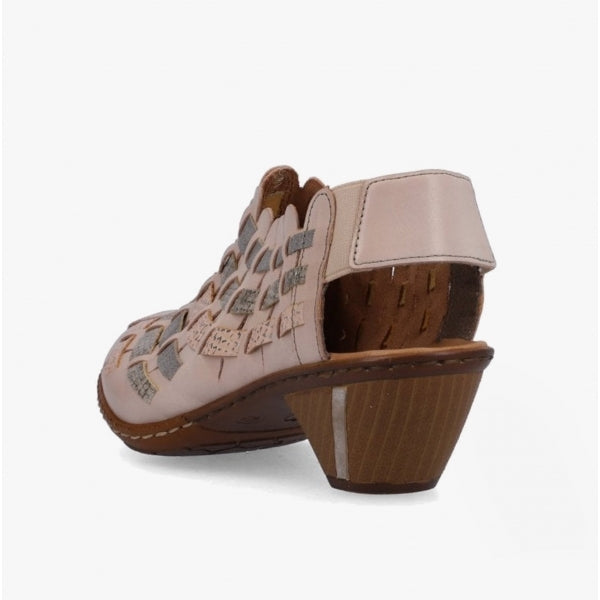 Rieker 46778-64 Womens Slingback Shoes Beige Multi