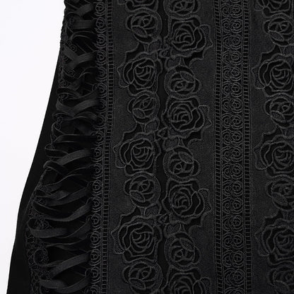 Punk Rave – Belladonna Goth Rose Fishtail Skirt