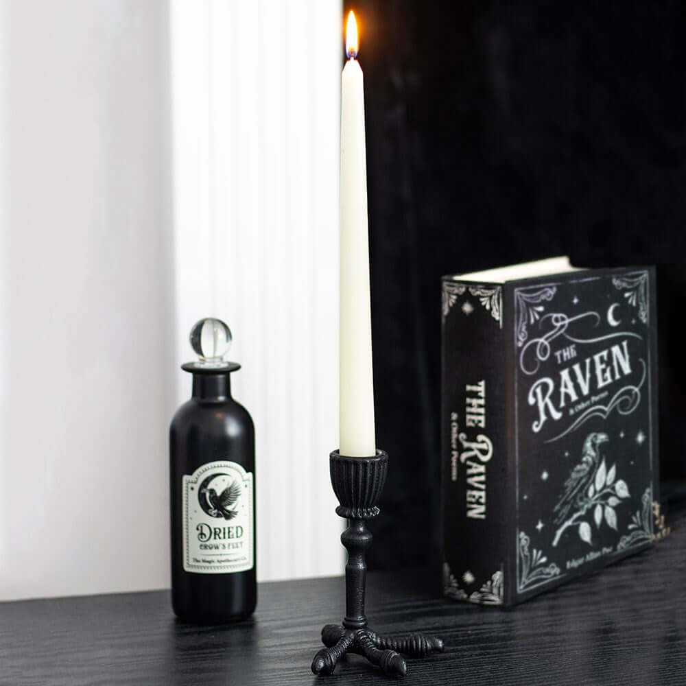 Gothic Gifts Raven Claw Taper Candle Holder