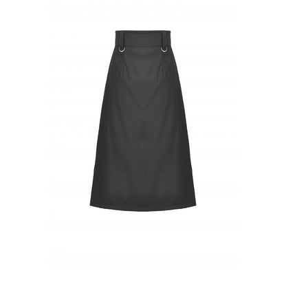 Dark in Love Chain Belt Layered Goth Skirt in Black