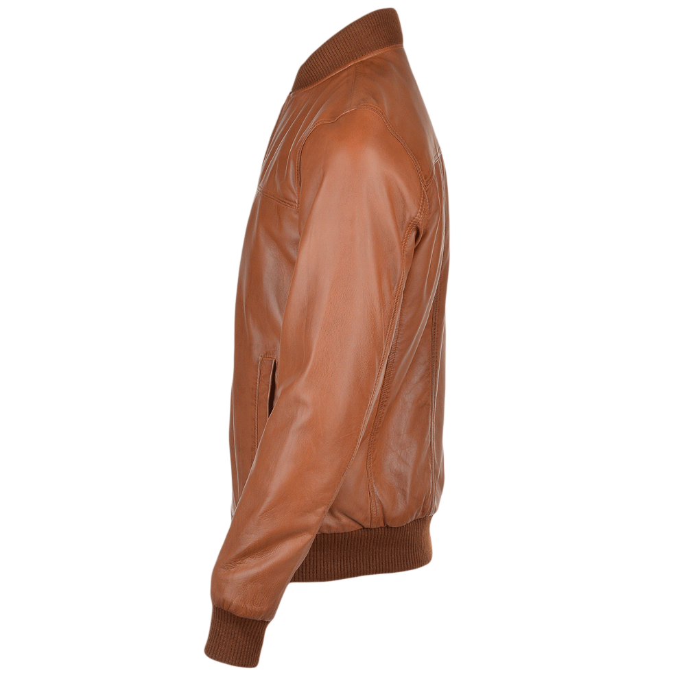 Men's Bomber Leather Jacket | Black, Brown, & Corodovan