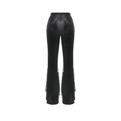 Dark in Love Erzebeth Velvet Lace Flare Trousers