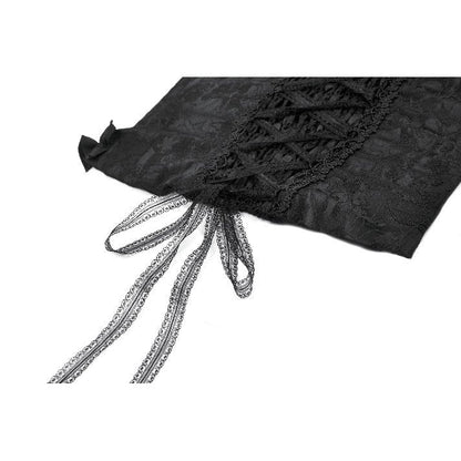 Dark in Love Selene Ruffled Floral Jacquard Corset Top