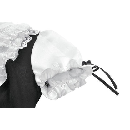 Dark in Love Court-Style Black & White Lace Blouse