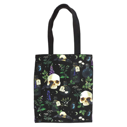 Gothic Gifts Venom & Vines Print Polycotton Tote Bag