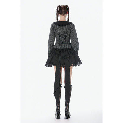Dark in Love Gothic Peter Pan Collar Lace Shirt