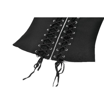 Dark in Love Punk Lace-Up Corset Style Top