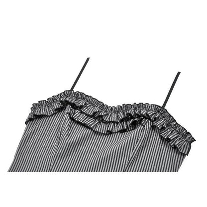 Dark in Love Striped Gothic Mini Dress