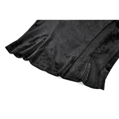 Dark in Love Gothic Velvet Lace High-Neck Top