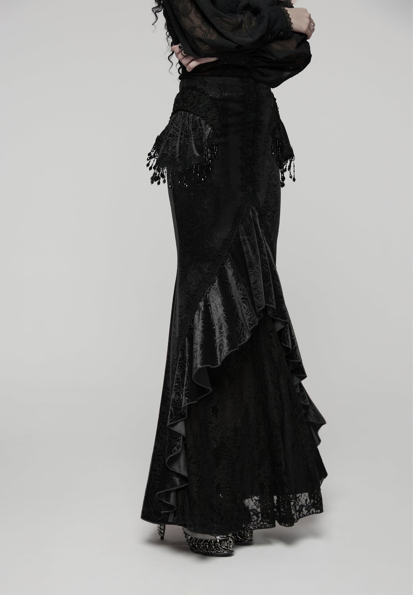 Punk Rave Goth Gorgeous Fishtail Skirt