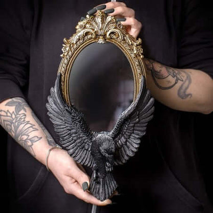 Alchemy Gothic Raven's Gaze Wall Mirror