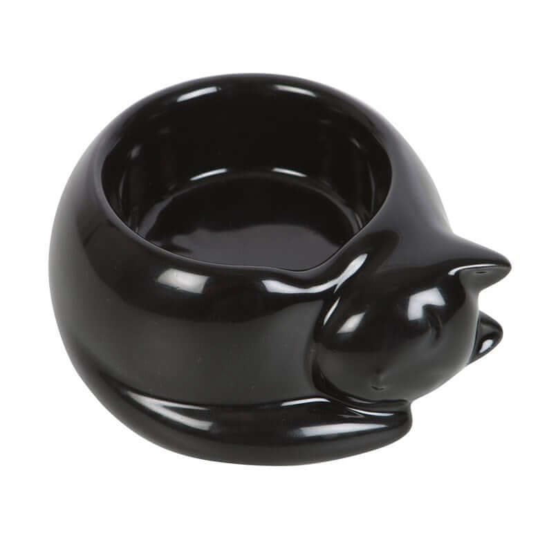 Gothic Gifts Black Cat Ceramic Tealight Candle Holder