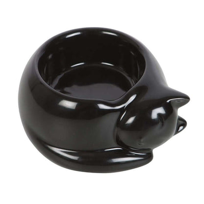 Gothic Gifts Black Cat Ceramic Tealight Candle Holder